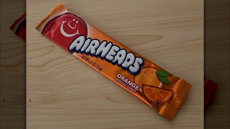 Orange flavored Airheads bar