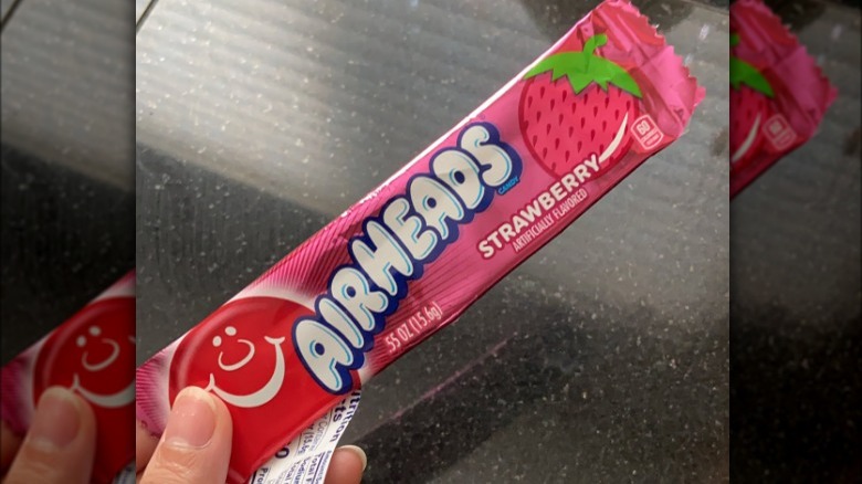 A packet of Strawberry Airheads