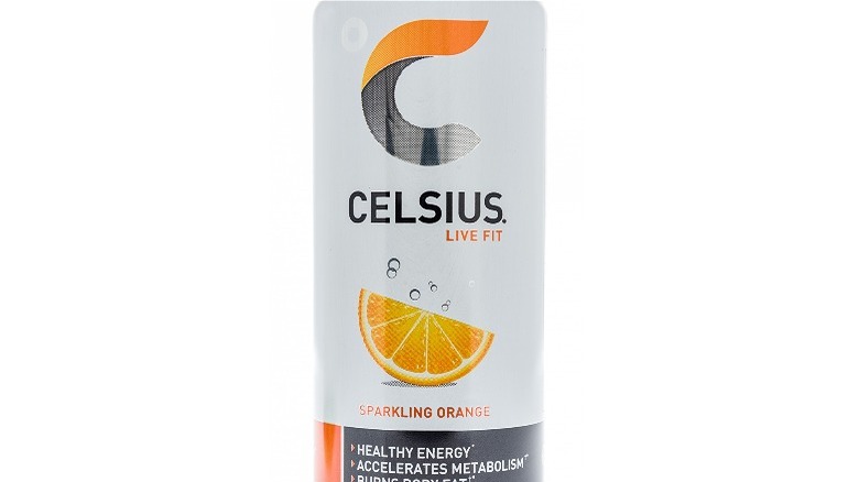 Orange CELSIUS energy drink 