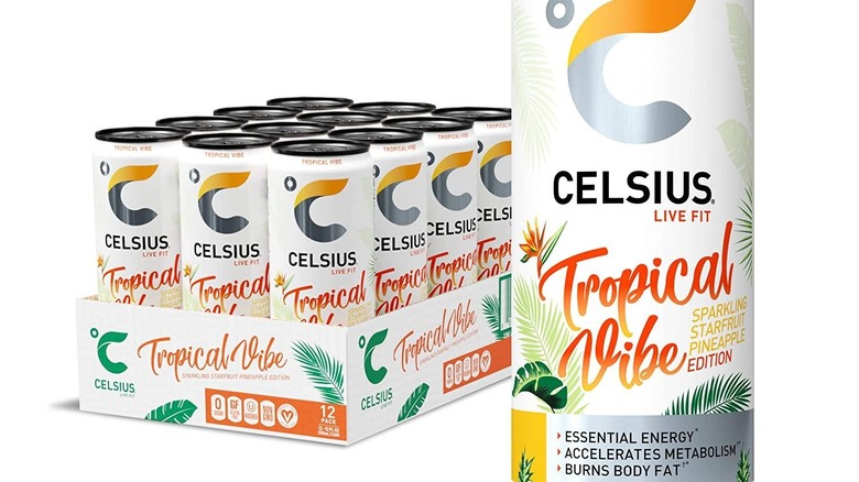 Tropical vibe CELSIUS energy drink 