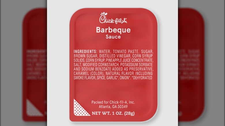 A container of Barbecue Sauce