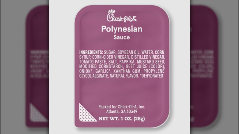 A container of Polynesian Sauce