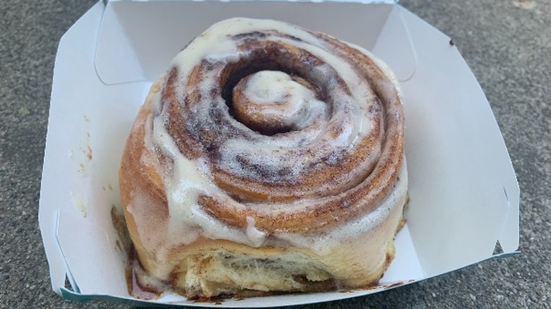 A giant cinnamon roll from Cinnabon