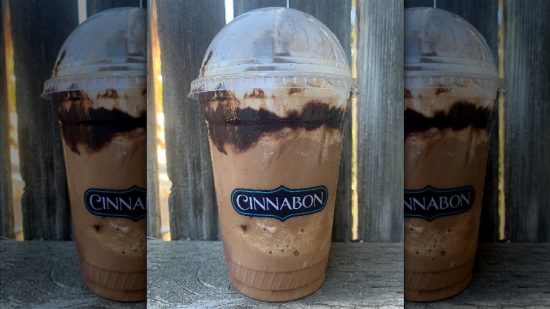 A coffee and chocolate drink from Cinnabon