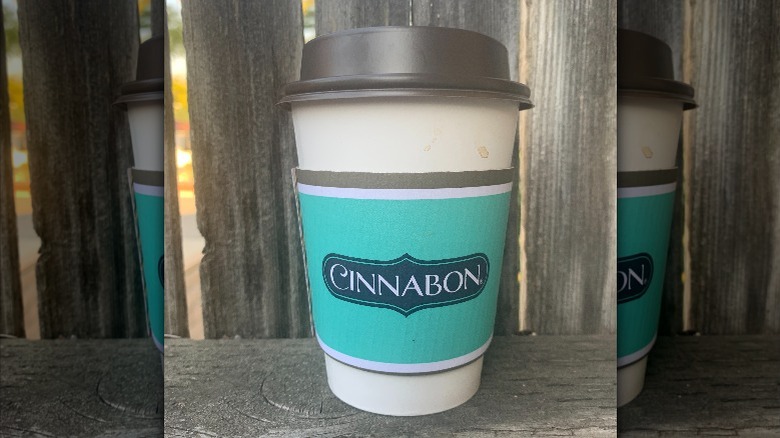 A plain hot coffee from Cinnabon