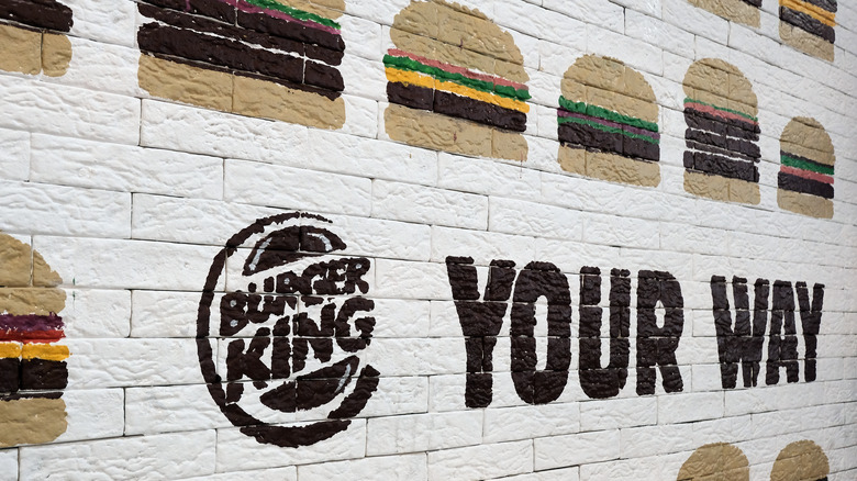 A painted wall at Burger King