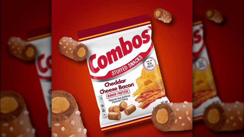 Combos Cheddar Cheese Bacon pretzel snack