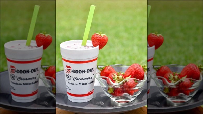 Strawberry milkshake Cook Out