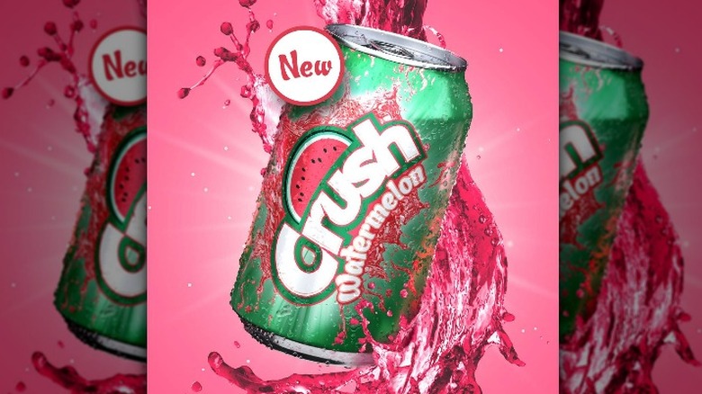 An advertisement showcasing Crush's new watermelon flavored soda