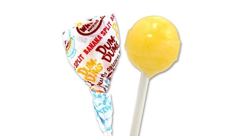 Banana Split Dum Dum lollipop