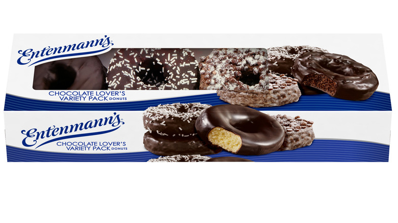 Entenmann's chocolate lovers variety pack donuts