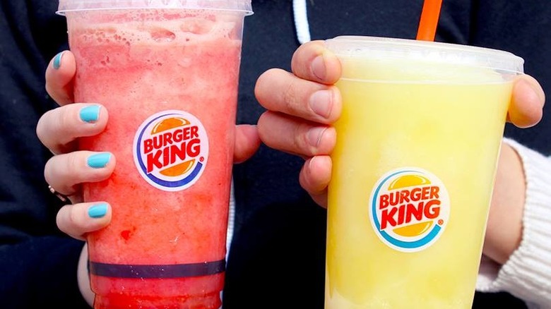 Burger King frozen lemonade with pink version