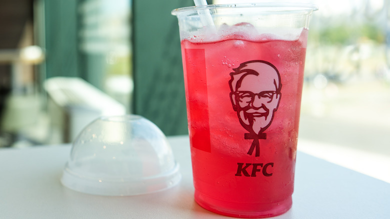 KFC lemonade on table