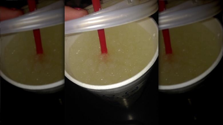 Sonic lemonade with lid open