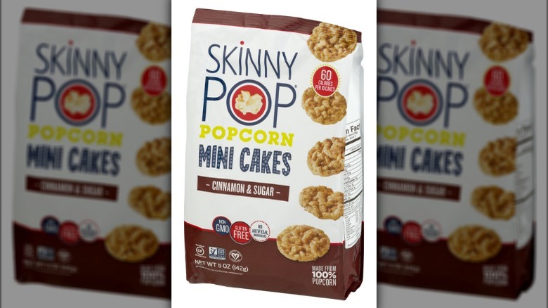 A bag of SkinnyPop's Cinnamon Sugar Minicakes