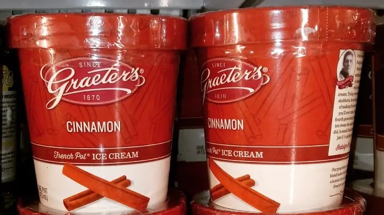 Pints of Graeter's cinnamon ice cream