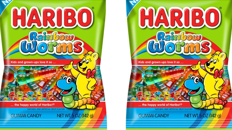 Two bags of Haribo worms