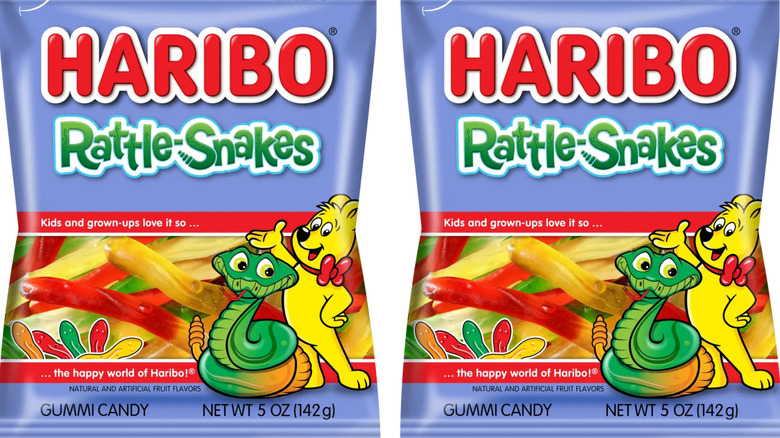 Two bags Haribo rattle-snakes