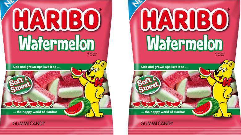 Two bags of Haribo watermelon