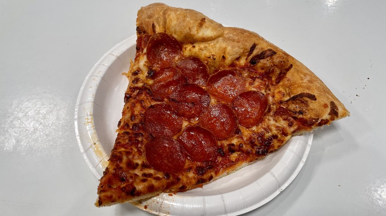 Costco Pepperoni pizza on plate