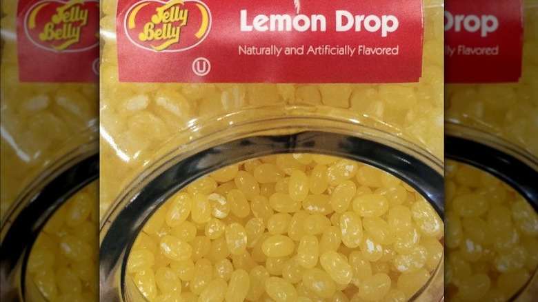 Cannister of Lemon Drop jellybeans