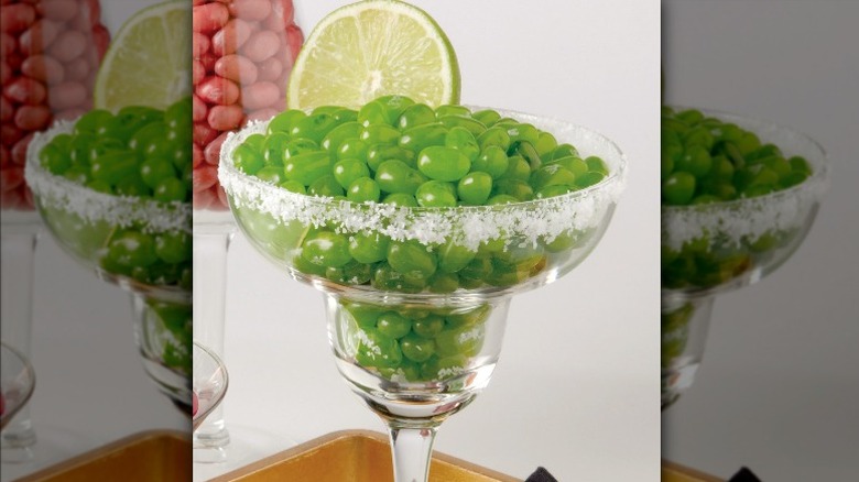 Margarita jellybeans in a margarita glass