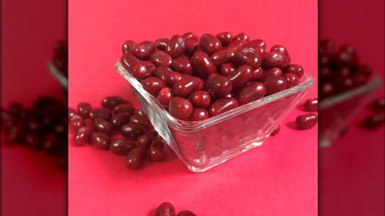 Bowl of Red Apple jellybeans