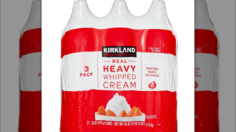 Costco Kirkland heavy whipped cream cans