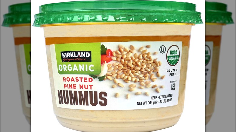 Costco Kirkland organic roasted pine nut hummus