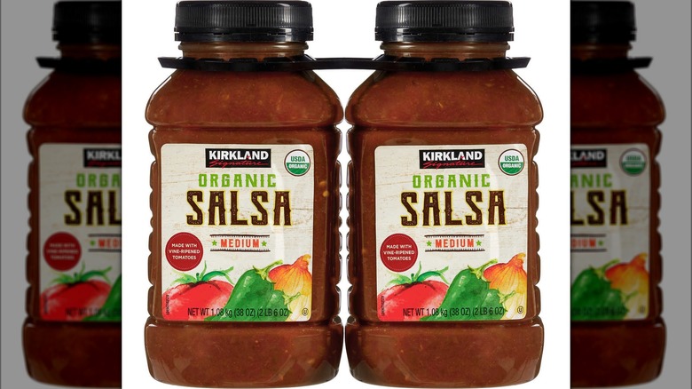 Costco Kirkland organic salsa jars