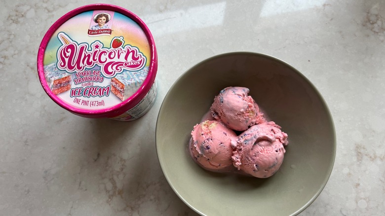 unicorn strawberry ice cream bowl