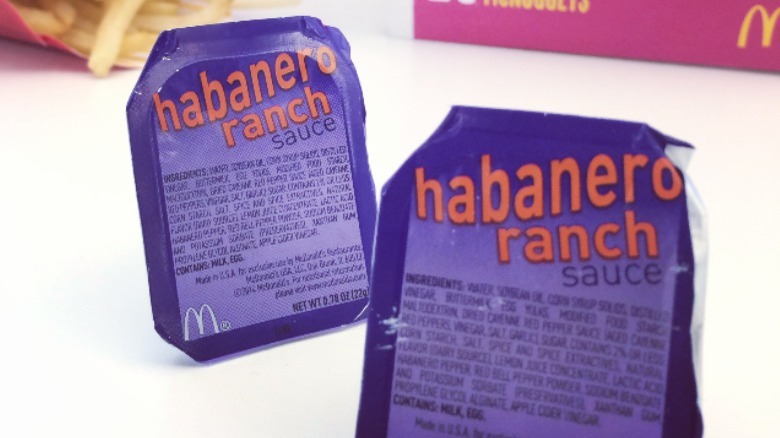 McDonalds Habanero Ranch sauce packets