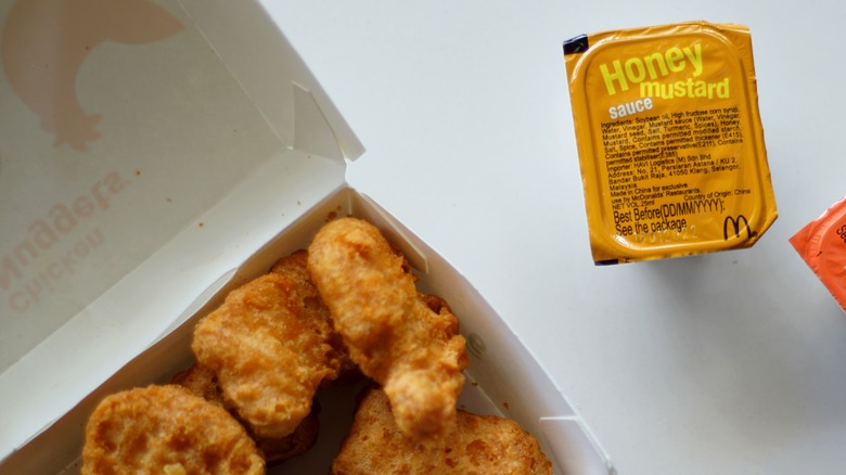 McDonalds Honey Mustard and nuggets