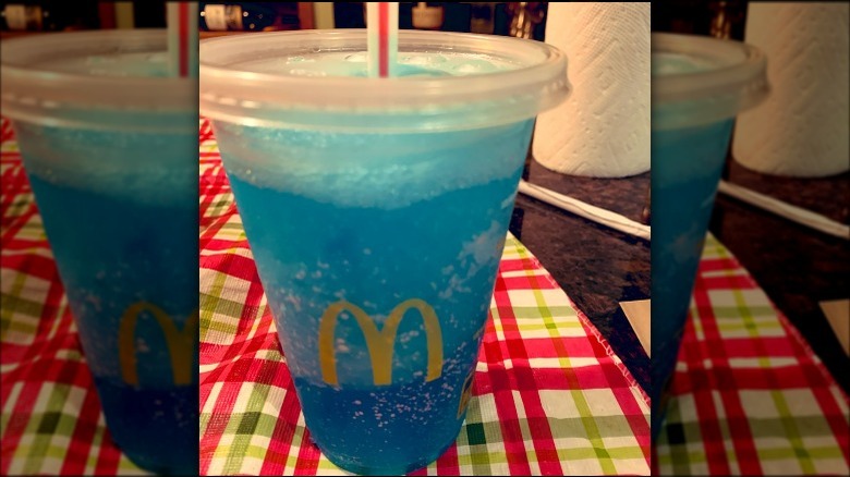 A Blue Raspberry Slushie from McDonalds.