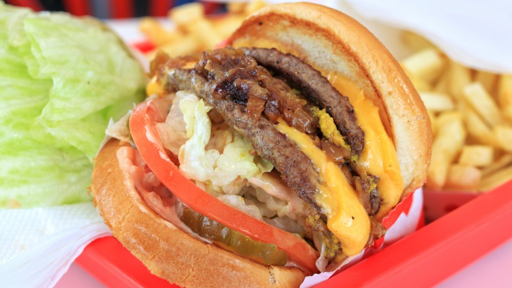 animal style burger in-n-out burger