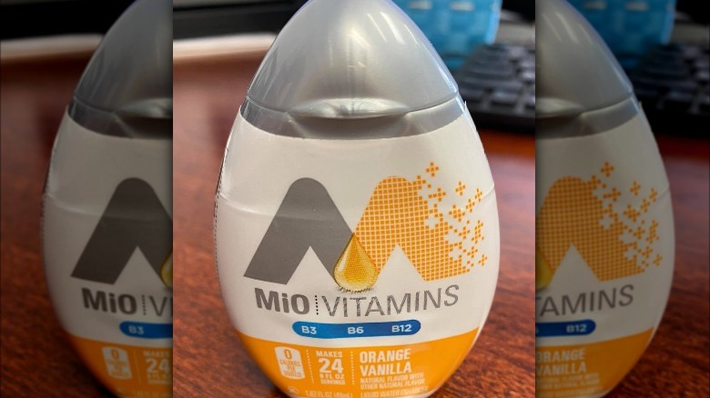 MiO Vitamins Orange Vanilla water enhancer on table