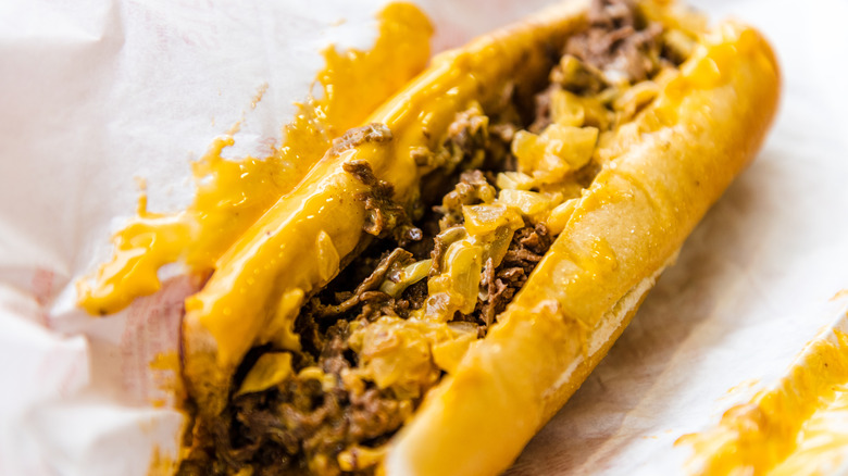 cheesesteak with cheez whiz