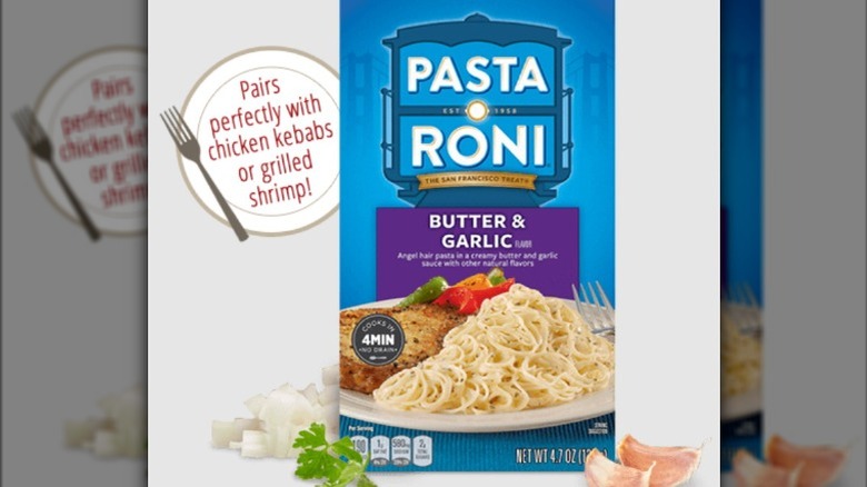 butter & garlic Past Roni box