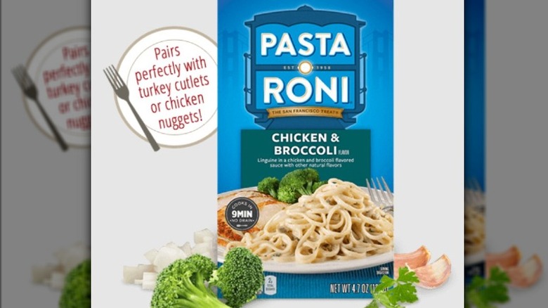 chicken & broccoli Pasta Roni box