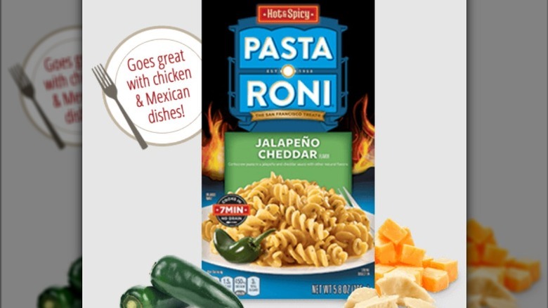 jalapeño cheddar Pasta Roni box