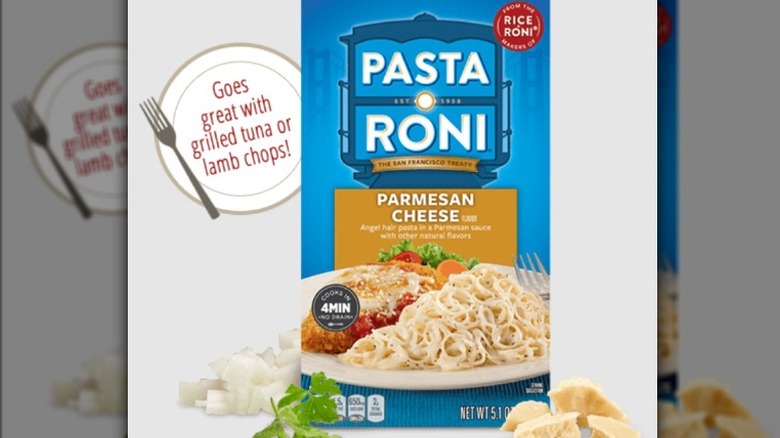 Parmesan cheese Pasta Roni box