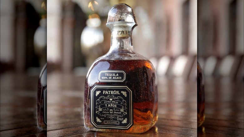 Patrón Extra Añejo tequila bottle