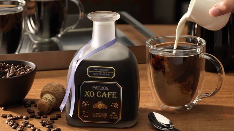 Cafe Patron bottle and coffee