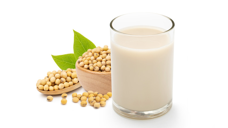 soy milk with beans