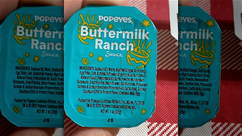 Buttermilk Ranch packet close-up