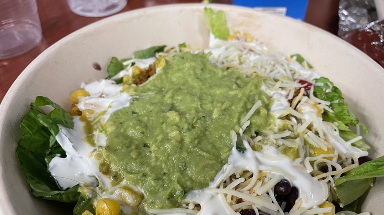 burrito bowl with guacamole