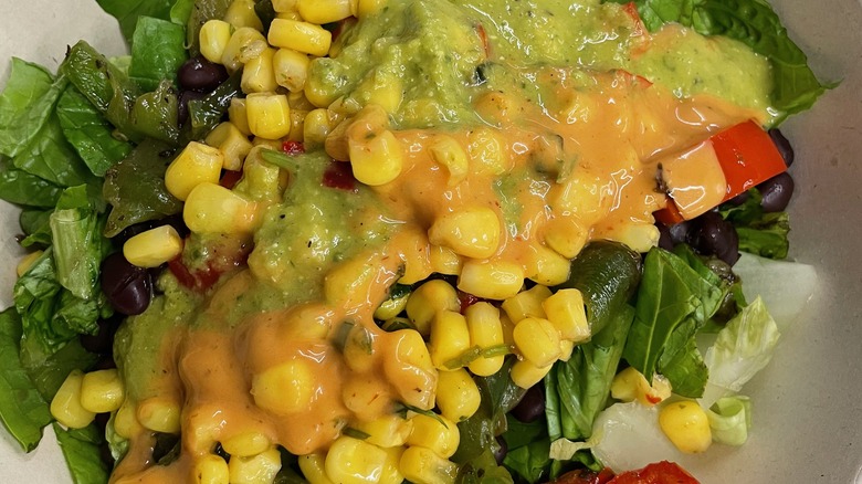 taco salad with habanero salsa