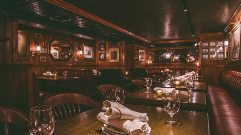 dining area of Prime Rib Restaurant