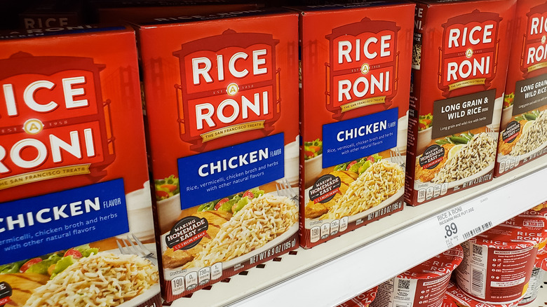 boxes of chicken Rice-A-Roni