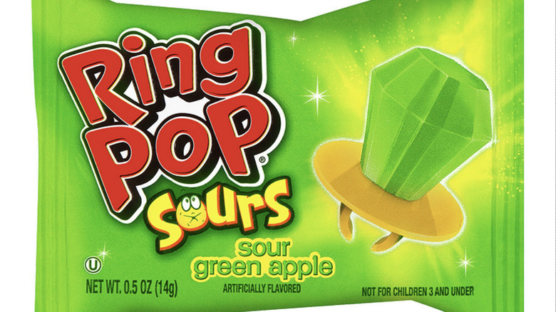 Sour apple ring pop